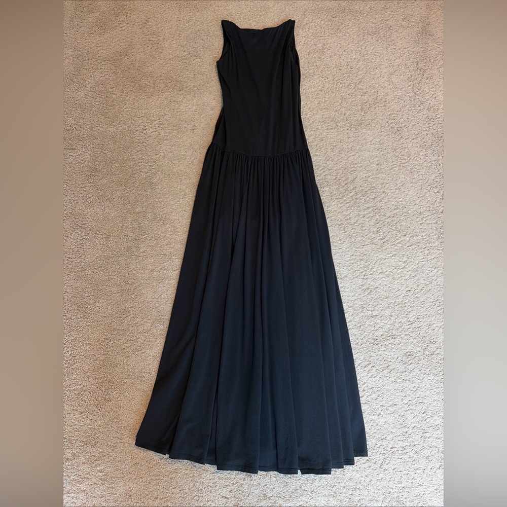 Abercrombie Modal Low Open Back Drop Waist Maxi Dress Flowy Size Small